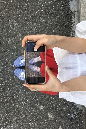 [셀럽 착용]Croi flat(blue)