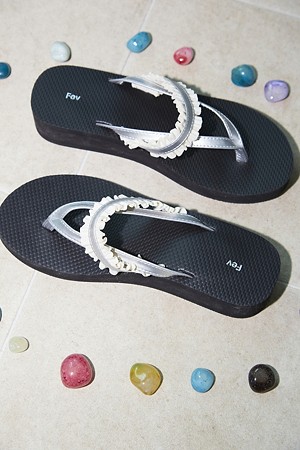 Fev_Veil flip-flop(silver)