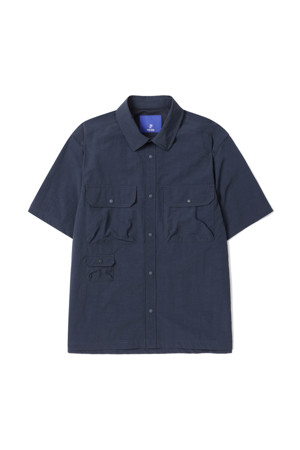 [series;bleu] MULTI-POCKET HALF SHIRT (SEMI-OVER)