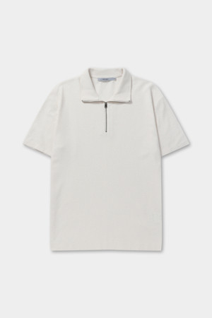 [series;] 코튼 하프집업 반팔 니트