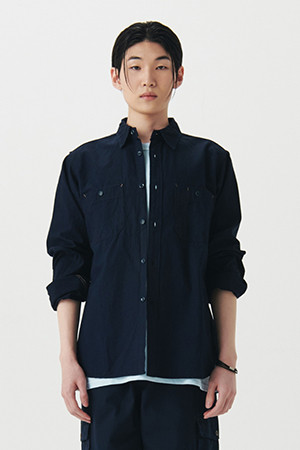 [SEUVAS] 인디고 샴브레이 워크 셔츠