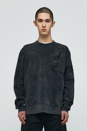 [RAEBURN] 가먼트 다잉 피치 스웻셔츠