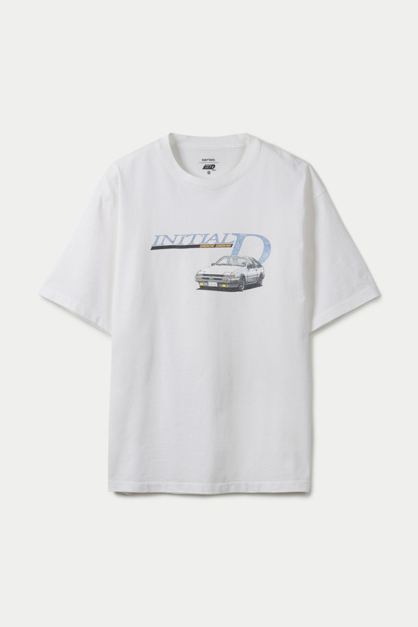 series☆頭文字DコラボINITIALD Vintage Grey Comic Tshirts SERIES] Initial-D Vintage Grey Comic T-shirts