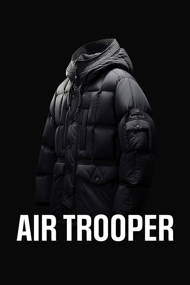 **구스다운 에어트루퍼**는 겨울철 추위로부터 당신을 보호해 줄 방수, 방풍 기능의 패딩입니다. 블랙 색상의 무지 디자인으로, 캐주얼 및 스포티 스타일을 모두 소화할 수 있습니다. 넉넉한 레귤러핏에 집업 방식으로 편안하게 착용 가능하며, 후드가 있어 보온성을 높였습니다. 부드러운 촉감의 나일론과 구스다운 소재를 사용하여 가볍고 따뜻하게 착용할 수 있습니다. 일상생활은 물론 겨울철 야외 활동에도 적합한 두꺼운 두께의 롱패딩입니다.
