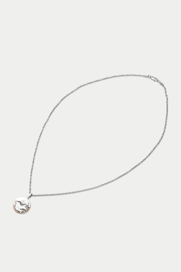 **NORTH WORKS N-664**

NORTH WORKS (노스 웍스) N-664 목걸이는 빈티지한 감성을 담은 공용 디자인입니다. 925 실버 체인과 900 실버, 브라스 펜던트의 조화가 돋보이며, 수공예로 제작되어 높은 소장 가치를 자랑합니다. 클래식하고 미니멀한 스타일로, 데일리룩에 포인트 아이템으로 활용하기 좋습니다. 펜던트에는 독수리 무늬가 새겨져 있으며, 사이즈 조절이 가능하여 편안하게 착용할 수 있습니다.
