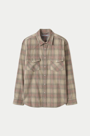 코듀로이 웨스턴 체크 셔츠