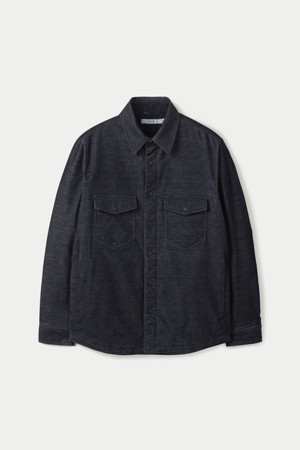 투톤 소프트 코듀로이 퀼팅 아우터셔츠