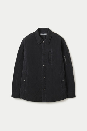 피그코팅 퀼팅 아우터 셔츠