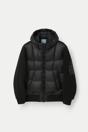 니트 하이브리드 아우터					