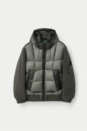 니트 하이브리드 아우터					