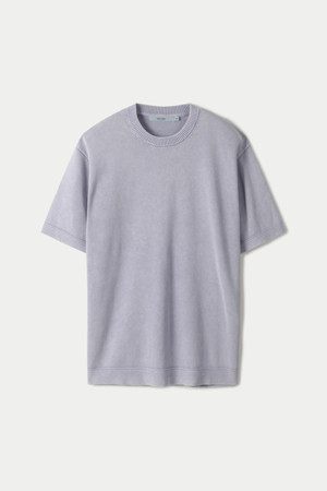 Ice Cotton 다잉 하프 슬리브 크루넥 스웨터