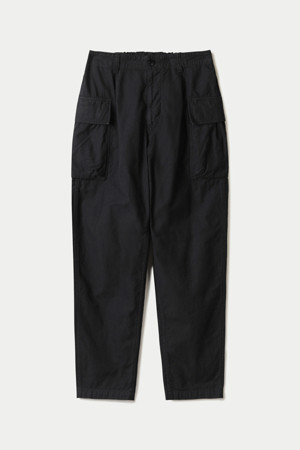 SAGE DE CRET 코튼/린넨 백 새틴 페그탑 싱글 플리츠 카고 팬츠