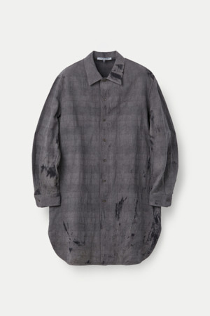 CHIAHUNG SU 핸드 우븐 다이드 일롱게이티드 셔츠				