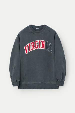 JIEDA 버지니아 데미지 스웻 셔츠