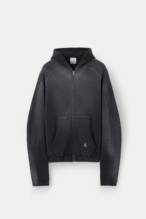 ROA 비 썬 페이디드 와플 집업 후디