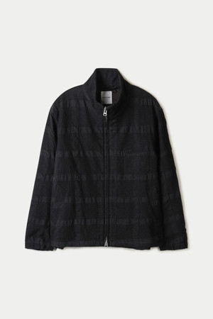 SAGE DE CRET 코튼/울 체크 집업 숏 자켓