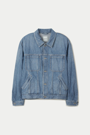 SAGE DE CRET 11OZ 코튼/린넨 데님 숏 자켓