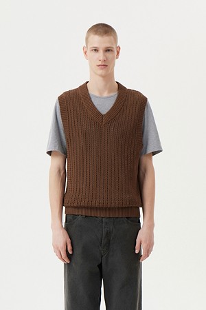 크로쉐 브이넥 베스트					