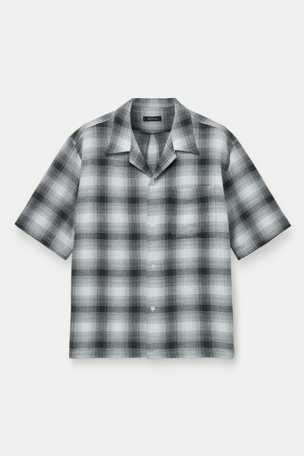 ROTOL] Dry Ombre Open Collar Shirt