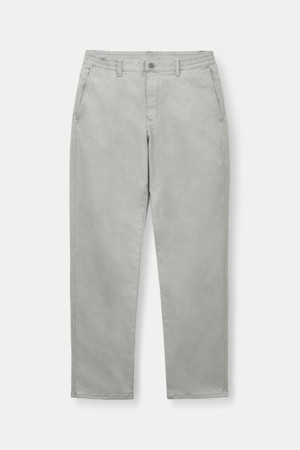 루나다잉 크림 테이퍼드 밴딩 데님					