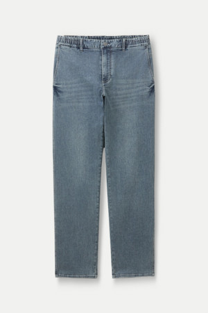 쿨터치 돌청 테이퍼드 밴딩 데님					