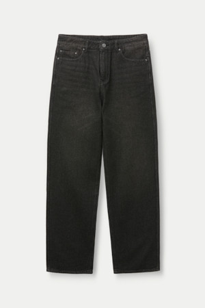 (셋업) 블랙 사시코 루즈 스트레이트 데님					