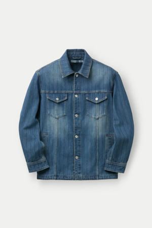 조직감 데님 아우터셔츠			