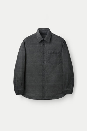 다잉 스트라이프 조직감 셔츠 (릴렉스핏) 					