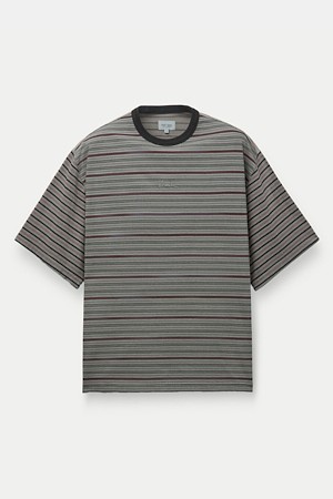 다잉 스트라이프 반팔 티셔츠					