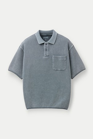 (셋업) 와플 다잉 반팔 스웻					