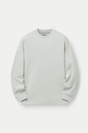 코튼 라운드 긴팔 티셔츠