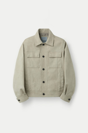 소프트터치 스웨이드 투포켓 점퍼					