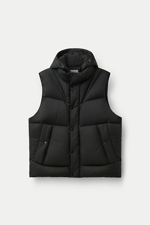 경량 후드 다운 베스트					