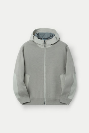 하이브리드 집업 후드 가디건