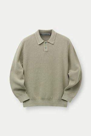 가먼트 다잉 롱슬리브 폴로			