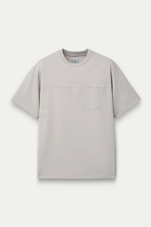 (Japanese Fabric) 절개 포켓 반팔티셔츠