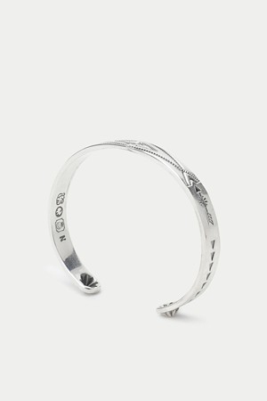 NORTH WORKS STAMPED SILVER CUFF BRACELET (W-009)