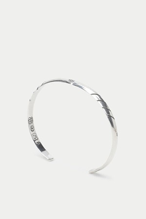 NORTH WORKS SILVER ROUND CUFF BRACELET (W-015)