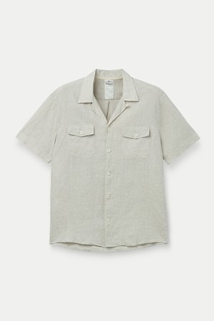 OSVALDO TRUCCHI PRINTED LINEN SHORT SHIRTS					