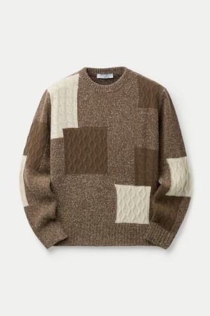 DANIELE FIESOLI PATCHES WOOL COTTON SWEATER					