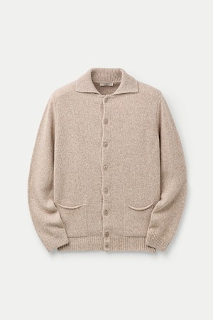 WOOL AND CO LAMBSWOOL POLO CARDIGAN					