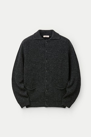 WOOL AND CO LAMBSWOOL POLO CARDIGAN					