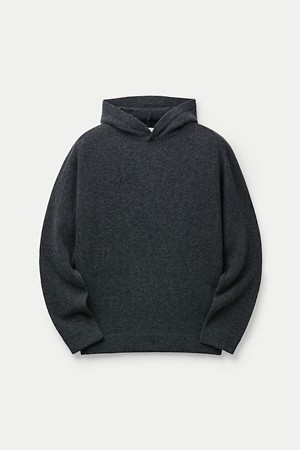 WOOL AND CO WOOL CASHMERE HOODIE SWEATER					