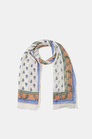 중기장 페이즐리 패턴 머플러