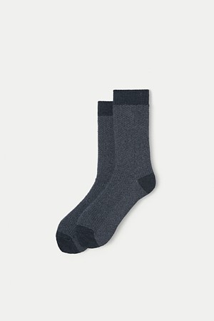 멜란지 배색 장목 양말