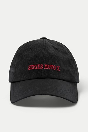 빈티지 워싱 모토 자수캡					