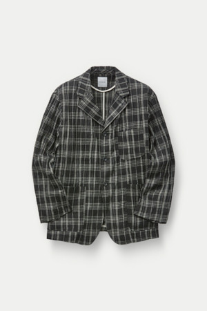 SAGE DE CRET 린넨 체크 테일러드 자켓