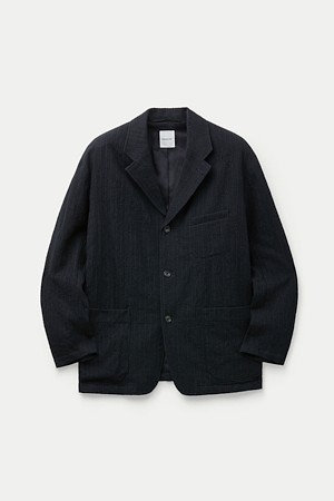 SAGE DE CRET Pinstripe Washed Coverall Jacket