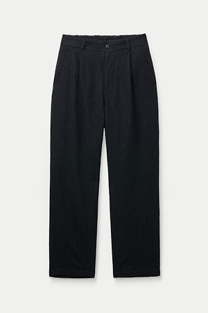 SAGE DE CRET Pinstripe Washed Single Pleated Pants