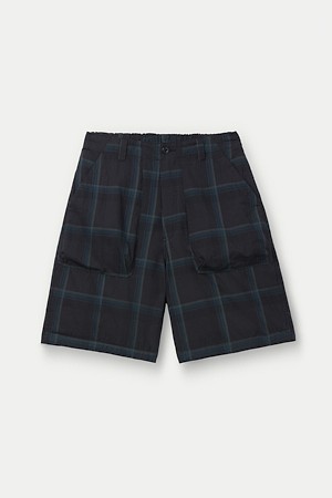 SAGE DE CRET 오가닉 코튼 마드라스 피그먼트 와이드 쇼츠				